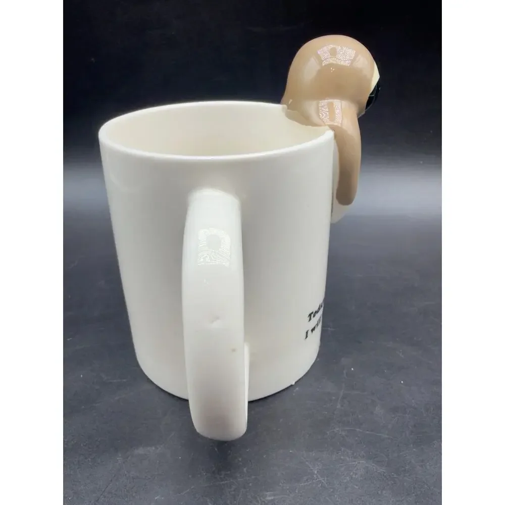 Decodyne 3D Sloth Mug Today I Will Do Absolutely Nothing Coffee Cup 12 Oz